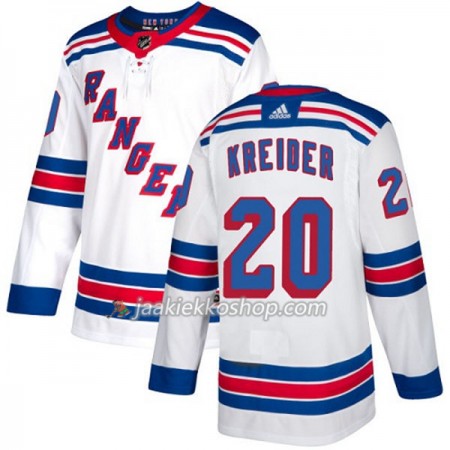 Miehille NHL New York Rangers Pelipaita Chris Kreider 20 Adidas 2017-2018 Valkoinen Authentic